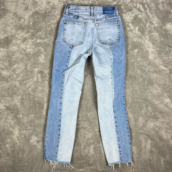 Abercrombie&Fitch Jeans Womens 25 High Rise Mom Jean Two Toned 90s Y2k Denim - Picture 3 of 6